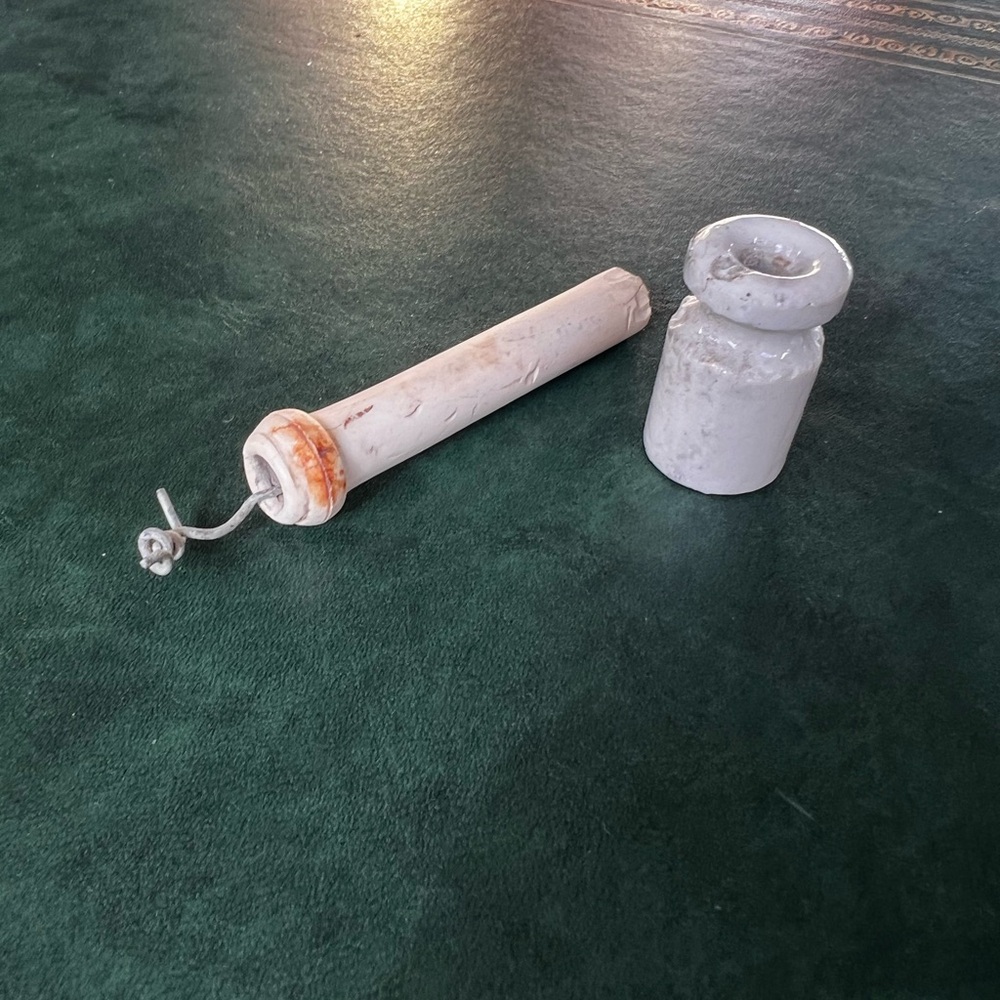 Vintage Antique Knob and Tube Ceramic Electrical Insulator
